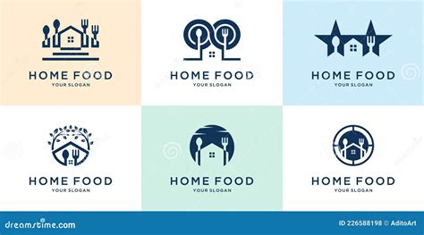 Home food logo design stock vector. Illustration of signage - 226588198