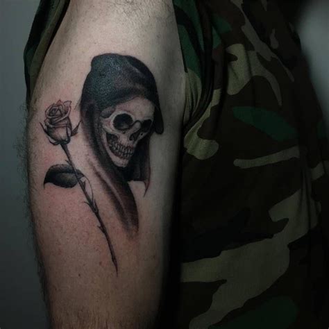 Grim Reaper Tattoo On The Right Upper Arm Tatuaje Grim Reaper