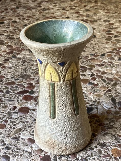 Vintage Arts Crafts Period Roseville Mostique Art Pottery Vase Ebay