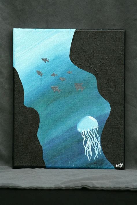 Ocean Serenity Etsy In 2024 Easy Canvas Art Canvas Art Painting Abstract Small Canvas Art