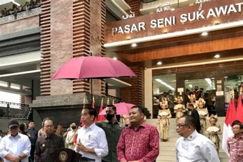 Resmikan Pasar Seni Sukawati Ini Kesan Presiden Lihat Hasil