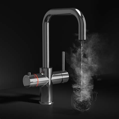 Lisbon Chrome In Instant Boiling Hot Water Kitchen Tap Complete Kit Hkt C Cu Bathroom