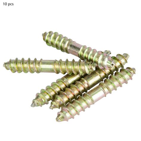 OTVIAP 10pcs 6*40mm Dowel Screw Woodworking Furniture Connector Double ...