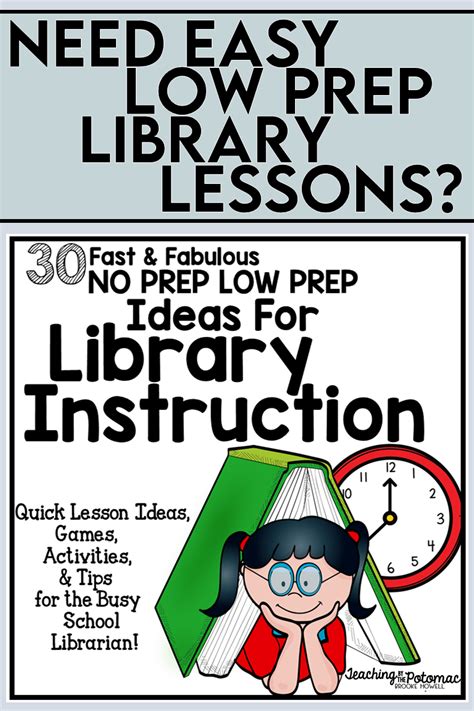 Easy Library Lessons And Library In The Classroom Lesson Ideas No Or Low Prep Library Lessons