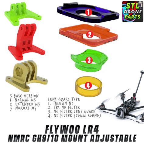 STL File Flywoo Explorer LR4 Frame NamelessRC Naked Gopro Hero 9 10 11