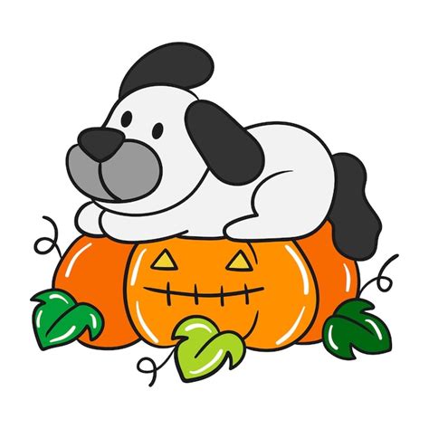 Premium Vector Cute Halloween Dog Vector