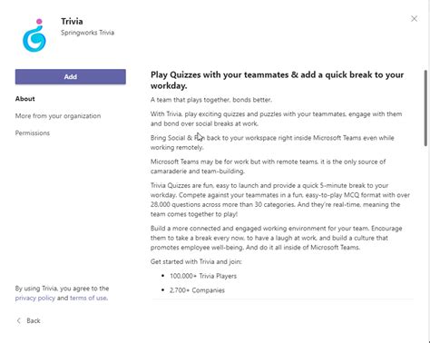 Getting Started With Trivia for Microsoft Teams - Springworks Blog