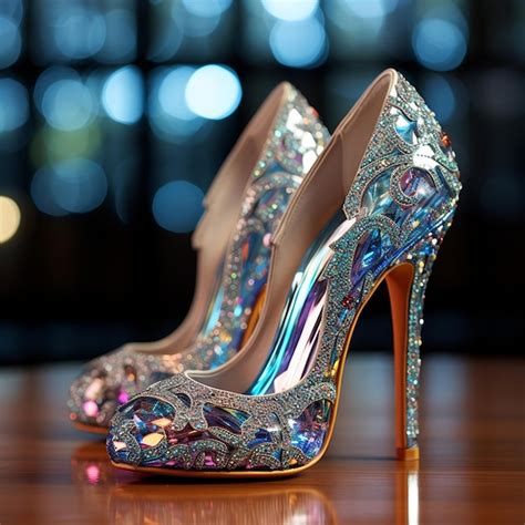 Premium Photo Glamorous High Heels Fashion Lady Shoes Diamond Decoration