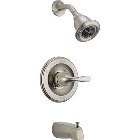 Delta Classic 1 Handle Tub And Shower Faucet Trim Kit In Stainless