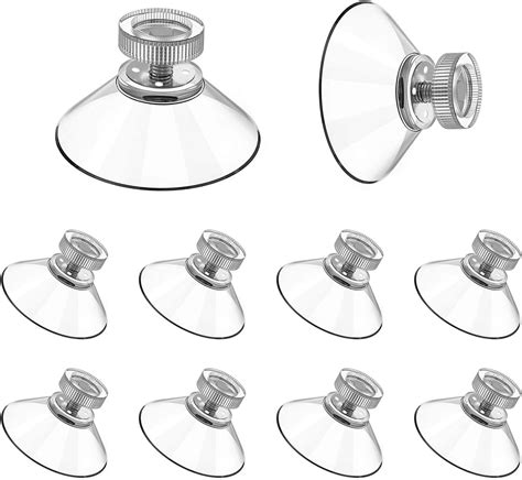 Accencyc Suction Cups With Screws Plastic Suction Pads Mm Clear