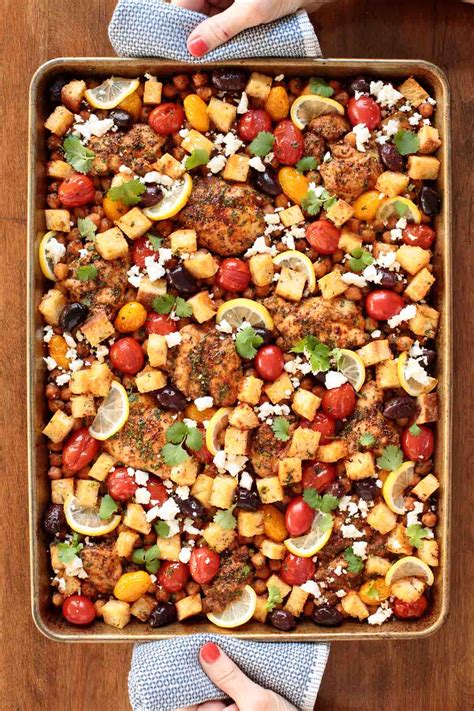Mediterranean Sheet Pan Chicken Dinner The Café Sucre Farine