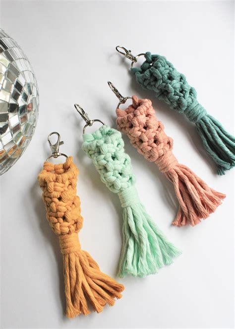 Macrame Chapstick Holder Chapstick Keychain Macrame Chapstick Keyring