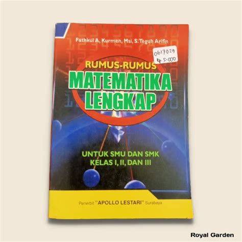 Jual Rumus Rumus Matematika Lengkap Untuk Smu And Smk Kelas 12dan 3