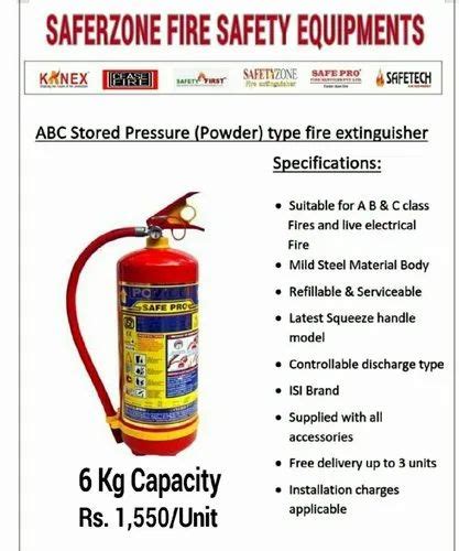 Dry Powder Type Abc Stored Pressure F E Kg Safety First For Office