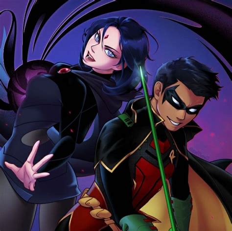 Pin By Zacknor49 Dc Couples On Damirae Damian Wayne X Raven Raven Teen Titans Go Raven