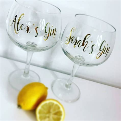 40th Personalised Gin Glass 40th Birthday T Gin Time Etsy