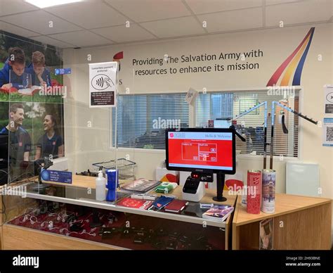 Reception Desk At The Salvation Army Shop Wellingborough