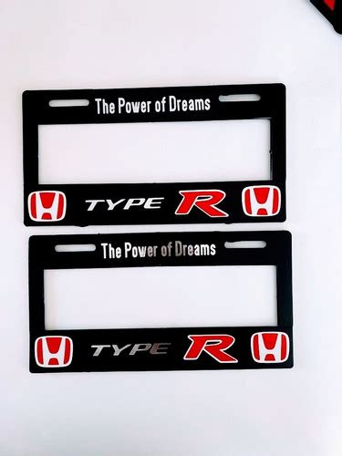 Par Porta Placas Autos Honda Type R Ancho Meses Sin Intereses