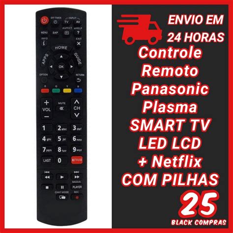 7008 Controle Remoto Panasonic Plasma Smart Tv Led Lcd Netflix