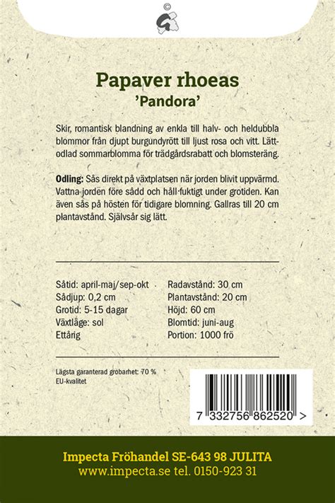 Kornvallmo 'Pandora' | Ettåriga blommor | Papaver rhoeas | Impecta