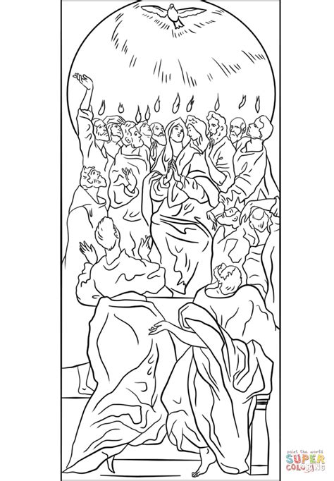 Holy Spirit Flame Coloring Page Coloring Pages