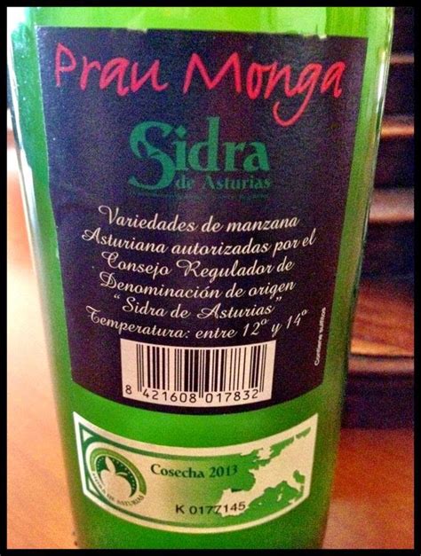 El Alma Del Vino Sidra Angelón Sidra Natural Prau Monga Cosecha 2013 Sidra Natural Sidra