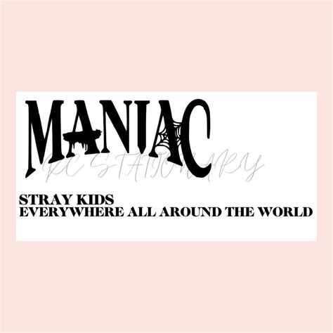 Stray Kids Maniac Tour T-shirt Logo Design SVG SKZ Stray - Etsy