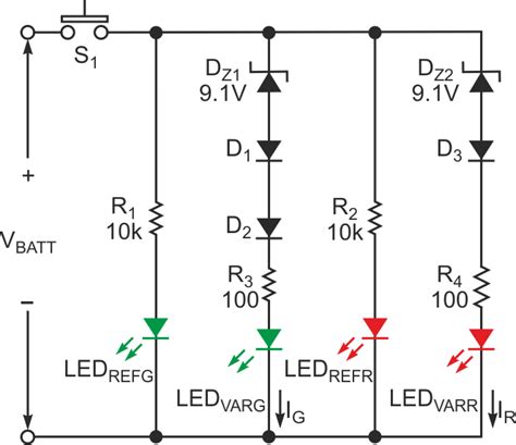 Simple Battery Status Indicator Uses Two Leds