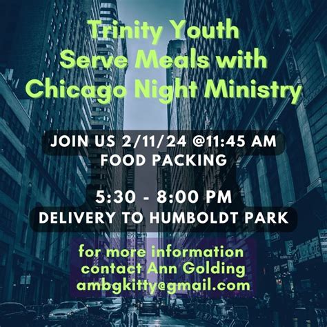 Night Ministry Food Packing Trinity United Methodist Church