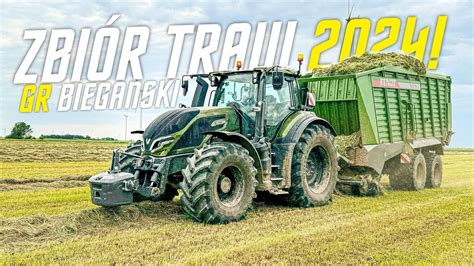 Zbiór Traw 2024 Z GR BIEGAŃSCY Valtra Q265 Fendt Tigo 75 XR D