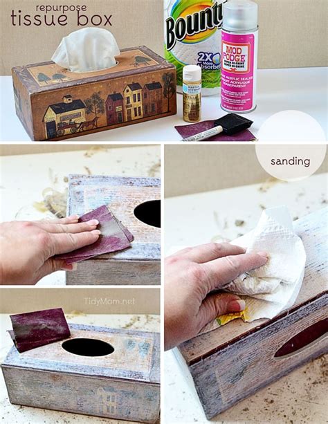 Diy Gold Tissue Box Repurposed Project