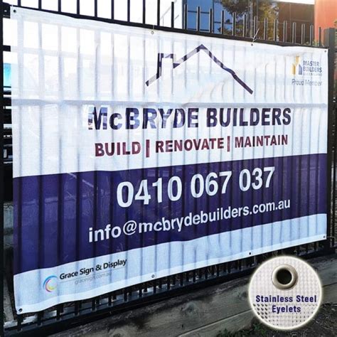 Pvc Mesh Banner Custom Size With Full Colour Print Grace Sign