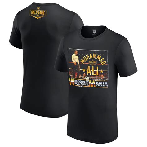 Mens Muhammad Ali Black 2024 Wwe Hall Of Fame T Shirt