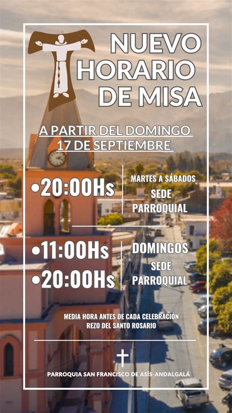 Nuevo Horario De Misa En La Parroquia San Francisco De Asis