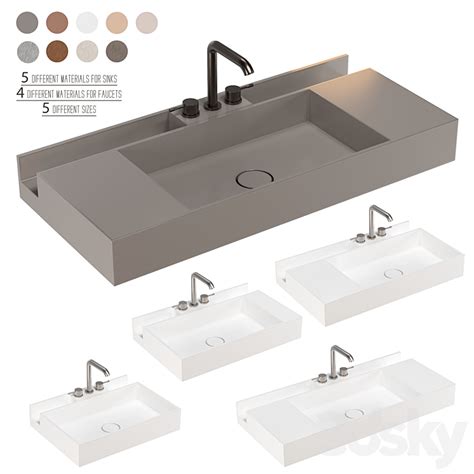 Rexa Korakril Washbasins Set Wash Basin D Model