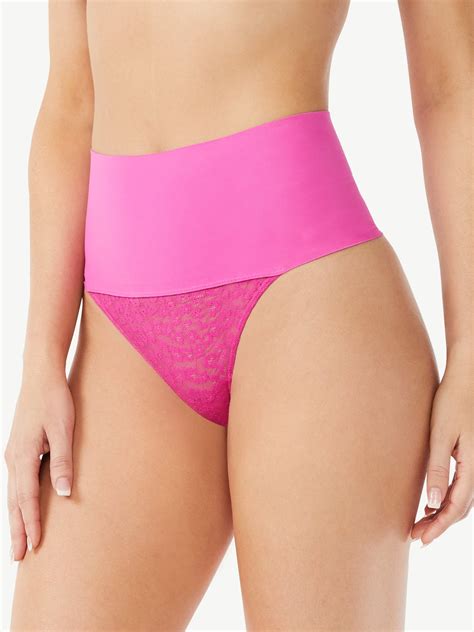 Sofia Intimates By Sofia Vergara Women S Smoothing Seamless Lace Thong