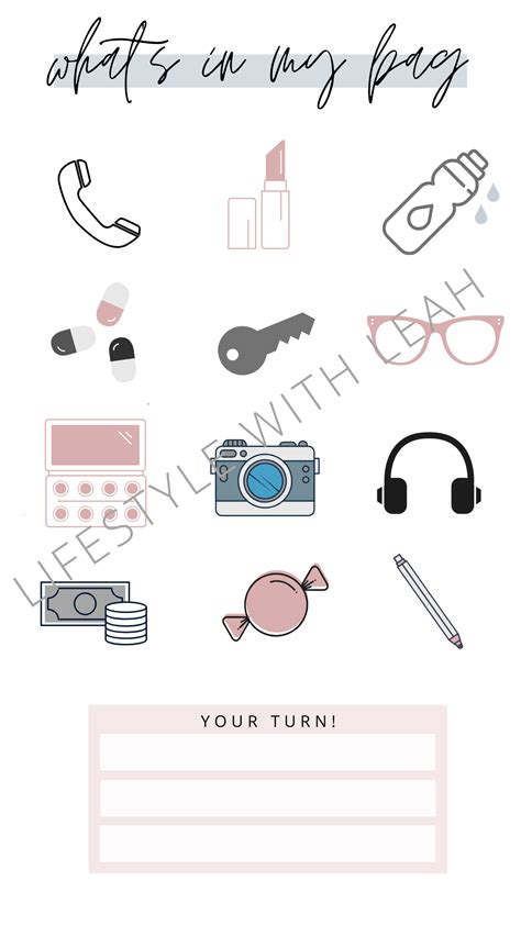 "What's In My Bag" Instagram Story Template - Lifestyle with Leah