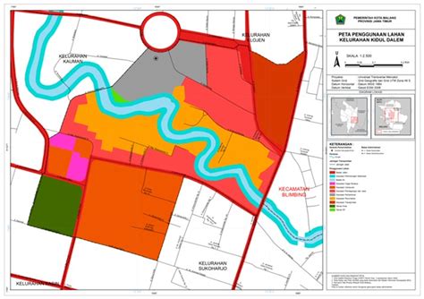 Peta Guna Lahan Kelurahan Kiduldalem Kota Malang Peta Penggunaan