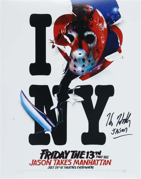 Kane Hodder Signed Friday The Th Jason Takes Manhattan X Photo