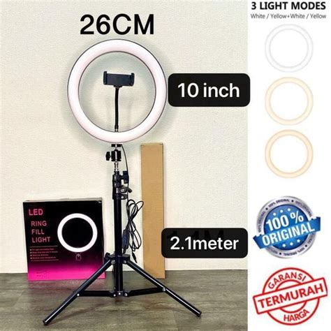 Jual Ring Light Cm Plus Light Stand Tripod M Selfie Vlogger