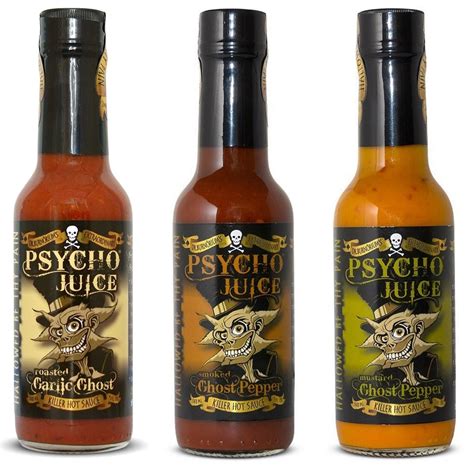 Psycho Juice Gift Set Ghost Pepper Collection Pack Of Hot Sauces Ghost Collection Amazon