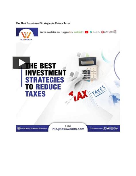 Ppt The Best Investment Strategies To Reduce Taxes Academy