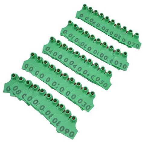 VGEBY 100Pcs Étiquettes d Oreille Numérotées 001 100 pour Porcs Bovins