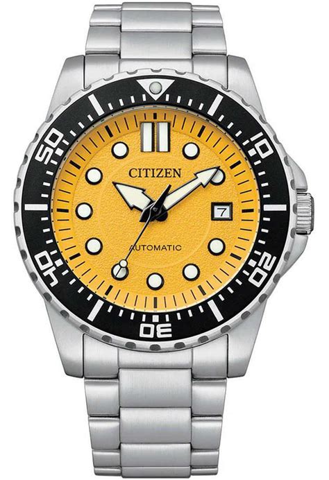 Men S Citizen Automatic Diver S Style Yellow Dial Sports Watch NH8391 51X