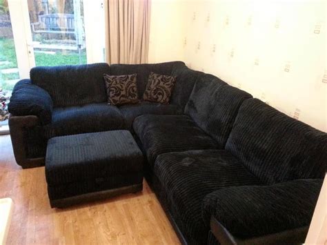 Dfs Black Corner Fabric Sofa