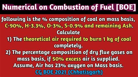 Numerical Solution On Combustion Of Fuel Percentage Composition Of