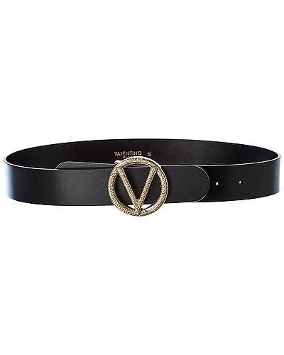 Valentino By Mario Valentino Giusy Soave Leather Belt Gilt Mario