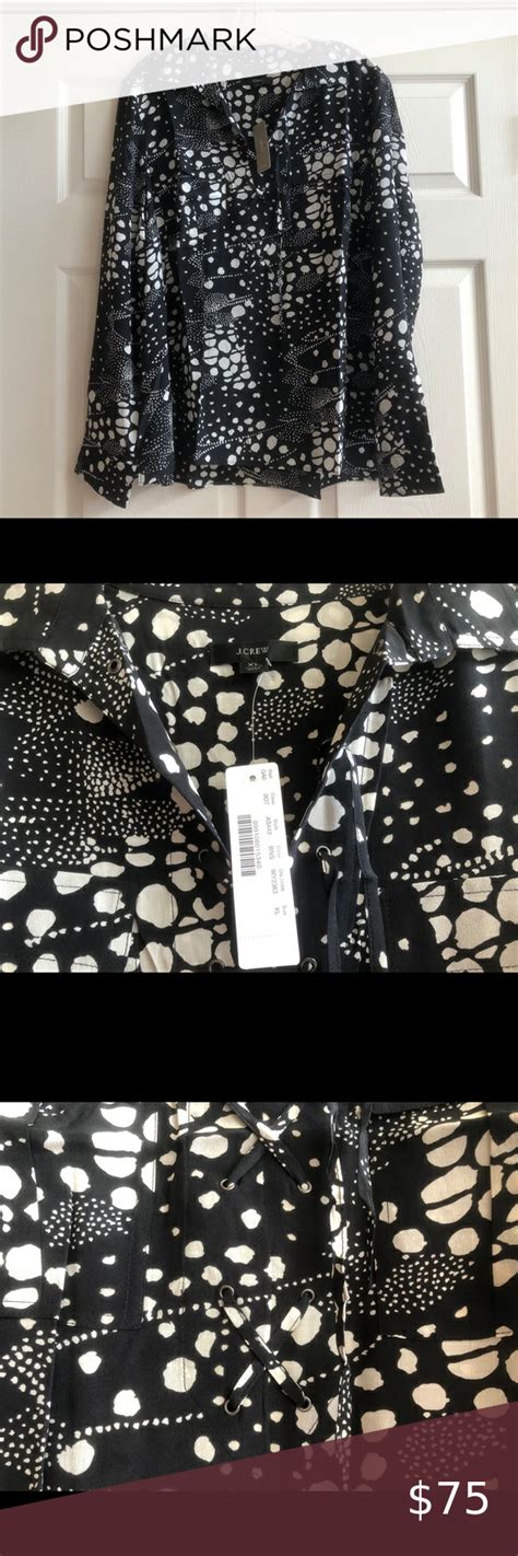 J Crew Reimagined Silk Blouse W Lace Up Front Clothes Design Silk