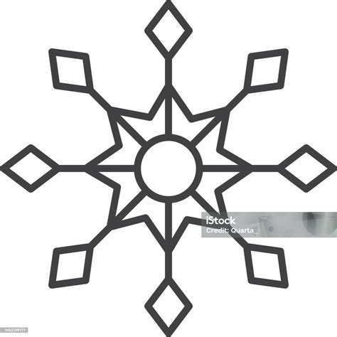 Snowflake Icon Winter Snowflake Silhouette For Christmas Design Stock Illustration Download