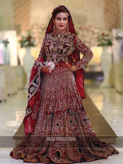 Pakistani Bridal Barat Walima Dress With Groom Sherwani Package